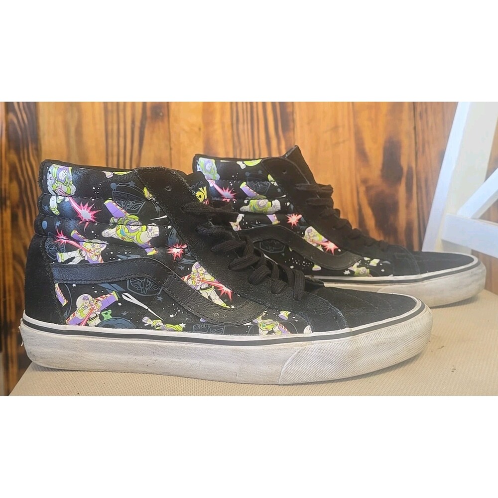 Vans Disney Toy Story Sk8-Hit Buzz Lightyear High Top Suede Black Sz Men 10 - Picture 2 of 9
